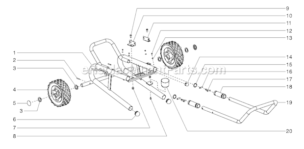 Page F Diagram and Parts List for EPX2355 0551090 SprayTECH Paint Sprayer