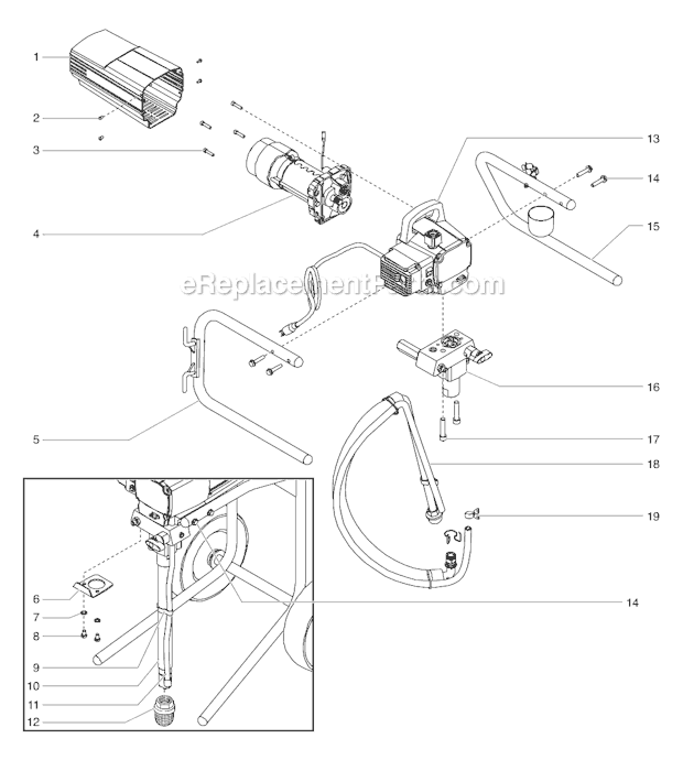 Page A Diagram and Parts List for EPX2155 0552004 SprayTECH Paint Sprayer