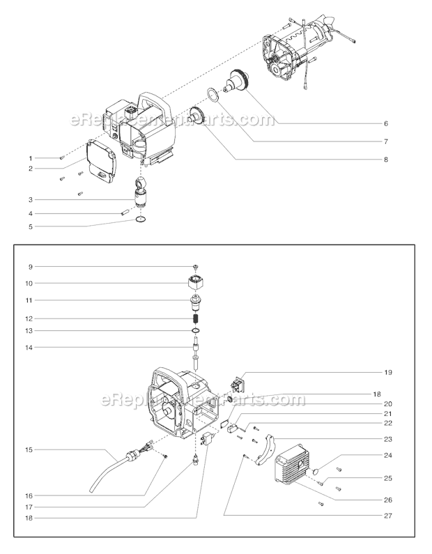 Page D Diagram and Parts List for EPX2255 0552009 SprayTECH Paint Sprayer