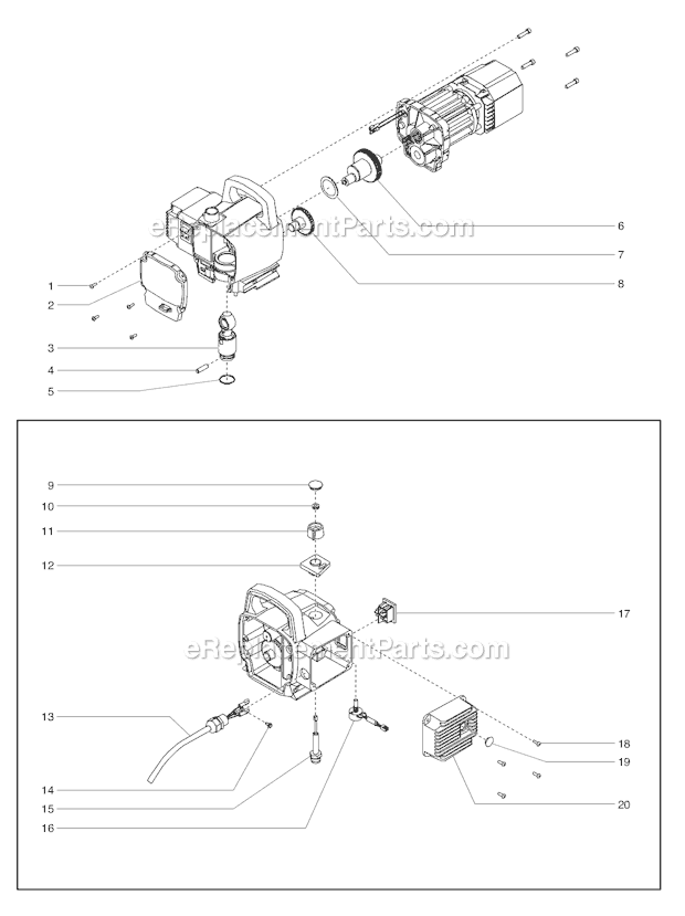 Page D Diagram and Parts List for EPX2355 0552061 SprayTECH Paint Sprayer