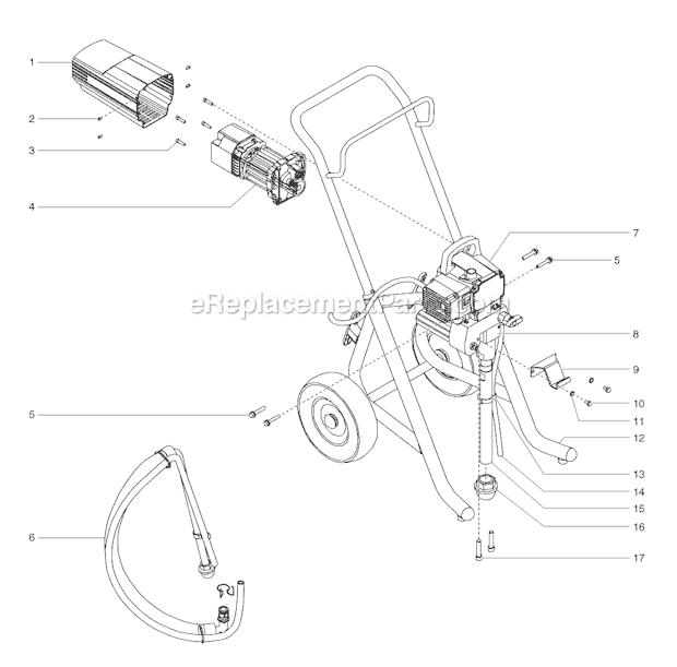 Page A Diagram and Parts List for EPX2355 0552062 SprayTECH Paint Sprayer