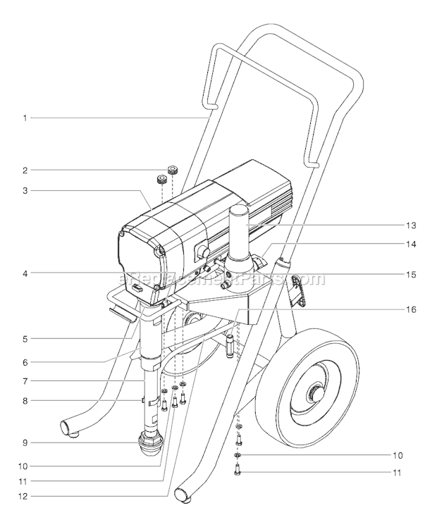 Page A Diagram and Parts List for EPX2455 0552065 SprayTECH Paint Sprayer