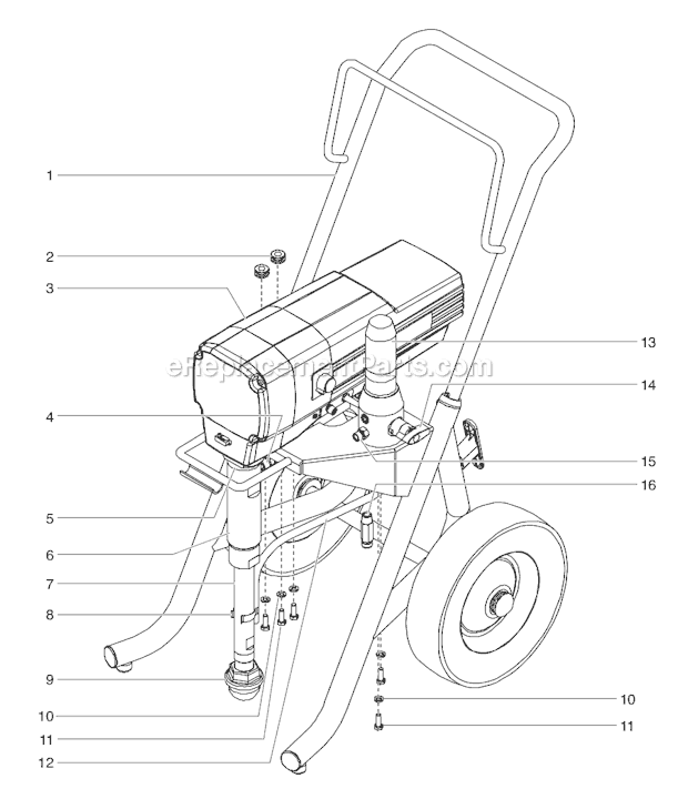 Page A Diagram and Parts List for EPX2455 0552066 SprayTECH Paint Sprayer