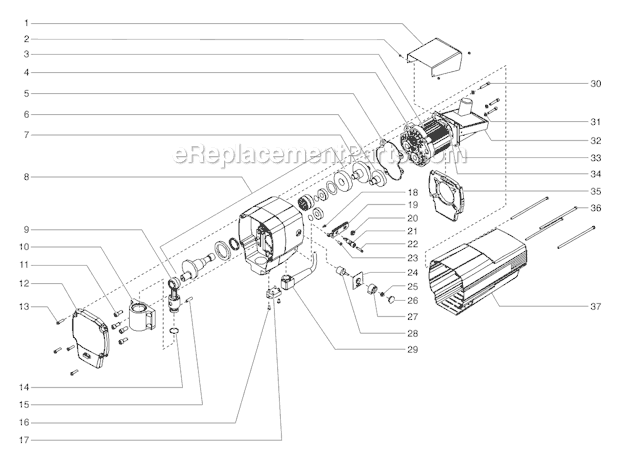 Page B Diagram and Parts List for EPX2455 0552067 SprayTECH Paint Sprayer
