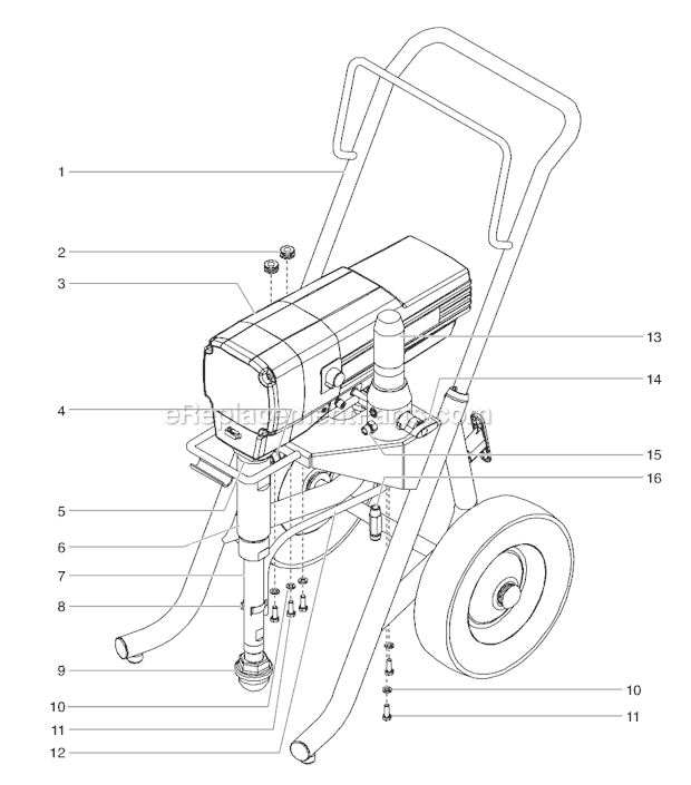 Page A Diagram and Parts List for EPX2555 0552082 SprayTECH Paint Sprayer