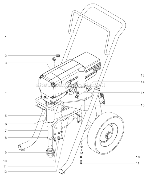 Page A Diagram and Parts List for EPX2555 0552095 SprayTECH Paint Sprayer