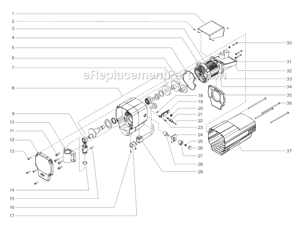 Page B Diagram and Parts List for EPX2555 0552095 SprayTECH Paint Sprayer