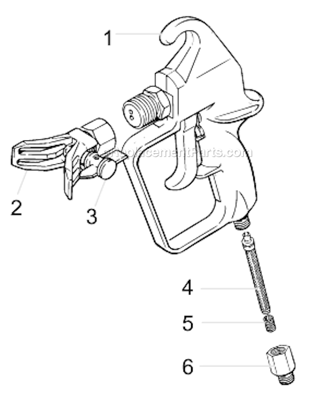 Page A Diagram and Parts List for 1620  SprayTECH Paint Sprayer