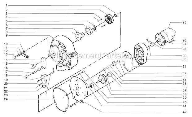 Drive Assembly Diagram and Parts List for EP2300SE 0294084 SprayTECH Paint Sprayer