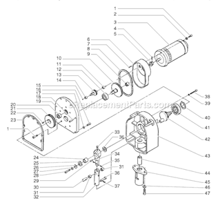 Page B Diagram and Parts List for EP2400 0279010 SprayTECH Paint Sprayer
