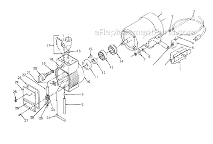Page C Diagram and Parts List for ED1075 0288050 SprayTECH Paint Sprayer