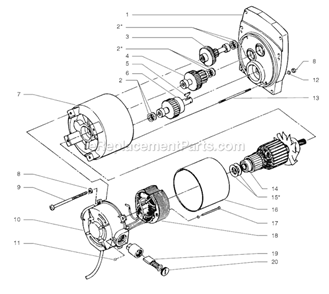 Page D Diagram and Parts List for EP2510 0294012 SprayTECH Paint Sprayer