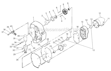 Page J Diagram and Parts List for EP2300SE 0294036 SprayTECH Paint Sprayer