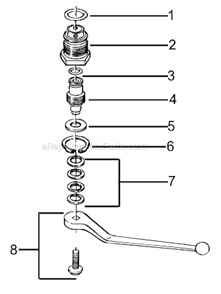 Part Location Diagram of 0294500 SprayTECH Stem, Dump Valve
