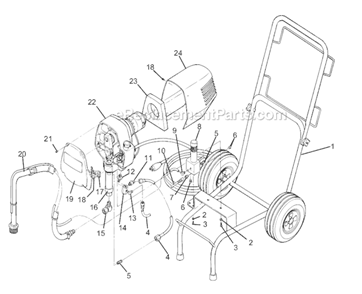 Page B Diagram and Parts List for EP2300SE 0294036 SprayTECH Paint Sprayer