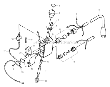 Page E Diagram and Parts List for EP2300SE 0294036 SprayTECH Paint Sprayer