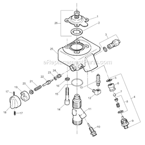 Page B Diagram and Parts List for ED1150 0294059 SprayTECH Paint Sprayer