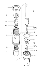 Part Location Diagram of 0295307 SprayTECH Outlet Ball Guide