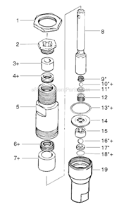 Page G Diagram and Parts List for EP2105 0295001 SprayTECH Paint Sprayer