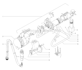 Page A Diagram and Parts List for EP2205 0295003 SprayTECH Paint Sprayer
