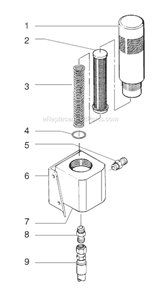 Page J Diagram and Parts List for EP2205 0295025 SprayTECH Paint Sprayer