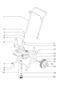 Page B Diagram and Parts List for EP2205 0295025 SprayTECH Paint Sprayer