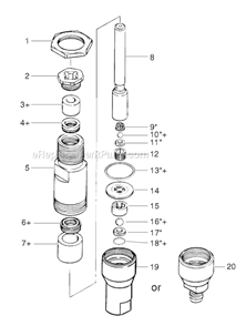 Page G Diagram and Parts List for EP2205 0295025 SprayTECH Paint Sprayer