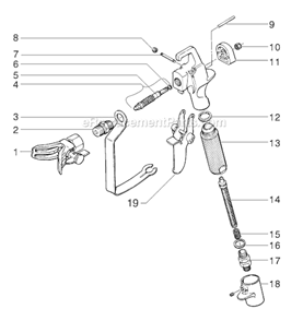 Page H Diagram and Parts List for EP2205 0295025 SprayTECH Paint Sprayer