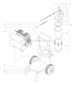 Page A Diagram and Parts List for CS10000 0295636 SprayTECH Paint Sprayer