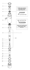 Part Location Diagram of 0507733 Titan Outlet Valve Retainer