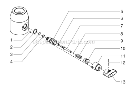 Page F Diagram and Parts List for EPX2405 0507008 SprayTECH Paint Sprayer