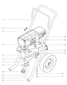 Page A Diagram and Parts List for EPX2505 0507009 SprayTECH Paint Sprayer