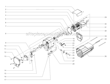 Page B Diagram and Parts List for EPX2505 0507009 SprayTECH Paint Sprayer