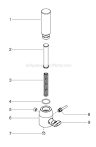 Page E Diagram and Parts List for EPX2505 0507009 SprayTECH Paint Sprayer