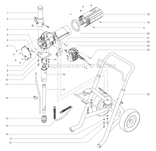 Page A Diagram and Parts List for EPX2305 0507017 SprayTECH Paint Sprayer