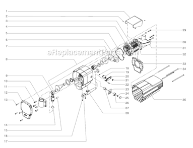 Page B Diagram and Parts List for EPX2405 0507018 SprayTECH Paint Sprayer