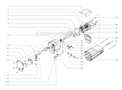 Page B Diagram and Parts List for EPX2505 0507019 SprayTECH Paint Sprayer