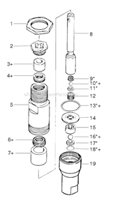 Page G Diagram and Parts List for EP2105 0508006 SprayTECH Paint Sprayer