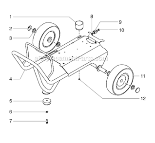 Part Location Diagram of 0508517 SprayTECH Cart Weldment
