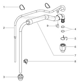Part Location Diagram of 0551356 SprayTECH Elbow, 90 Deg.