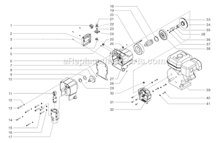 Page B Diagram and Parts List for GPX1600 0509003 SprayTECH Paint Sprayer