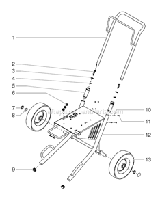 Page D Diagram and Parts List for GPX1600 0509003 SprayTECH Paint Sprayer