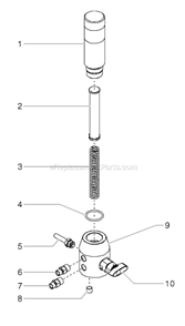 Page E Diagram and Parts List for GPX1600 0509003 SprayTECH Paint Sprayer