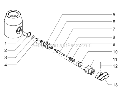 Page F Diagram and Parts List for GPX1600 0509003 SprayTECH Paint Sprayer