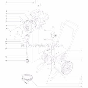 Page A Diagram and Parts List for GPX750 0509004 SprayTECH Paint Sprayer