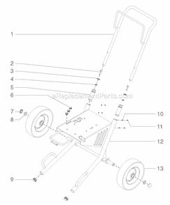 Page D Diagram and Parts List for GPX750 0509004 SprayTECH Paint Sprayer