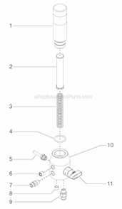 Page E Diagram and Parts List for GPX750 0509004 SprayTECH Paint Sprayer