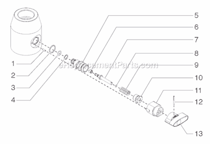 Page F Diagram and Parts List for GPX750 0509004 SprayTECH Paint Sprayer