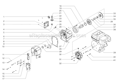 Part Location Diagram of 0509131 SprayTECH Pump Housing