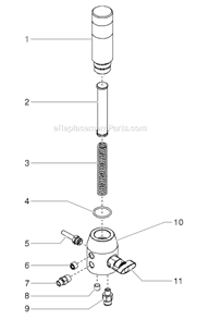 Part Location Diagram of 0294124 SprayTECH Filter Body
